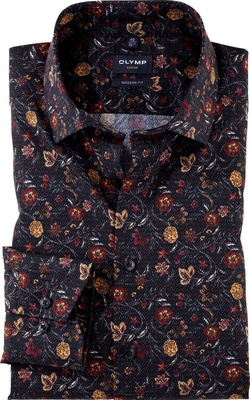 OLYMP - Multicolor Fantasie - Overhemd - 100% Katoen - Kent Kraag