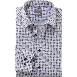 OLYMP comfort fit overhemd, popeline, beige dessin