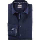 OLYMP - Comfort Fit Overhemd - Donkerblauw - Popeline - Strijkvrij