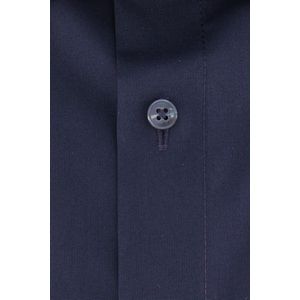 Olymp - Luxor Overhemd - Donkerblauw - Katoen - Wijde Fit