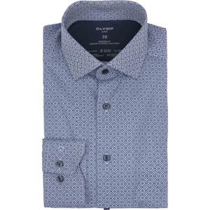 OLYMP - Luxor 24/Seven - Overhemd - Blauw - Formeel