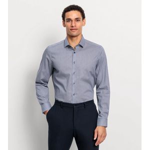 Olymp - Overhemd - Donkerblauw - Katoen/Elastaan