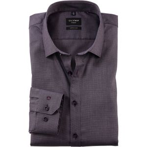 OLYMP - No. 6 Overhemd - Paars - 97% Katoen, 3% Elastolefin - Strijkvriendelijk