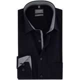 OLYMP - Luxor - Overhemd - Zwart - Popeline - Strijkvrij