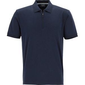 OLYMP - Casual Poloshirt - Marine Blauw - Jersey - Korte Mouwen