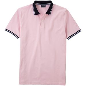 OLYMP - Modern Fit Polo - Roze - Pique Kwaliteit - Korte Mouwen