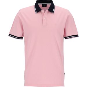 OLYMP - Modern Fit Polo - Roze - Pique Kwaliteit - Korte Mouwen