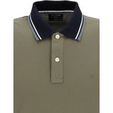 OLYMP - Casual Poloshirt - Blauw - Piqué - Korte Mouwen