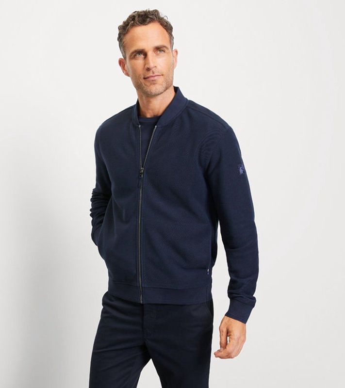 OLYMP - Casual Jersey - Marineblauw - Sweatjack