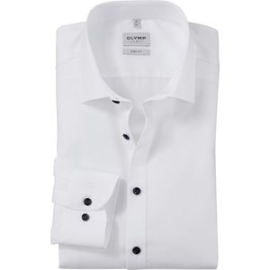 OLYMP - Level 5 - Overhemd - Wit - Structuurweving - Body Fit
