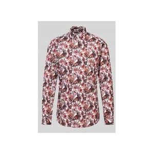 OLYMP - Multicolor Fantasie - Overhemd - Katoen - Lange Mouwen - Kent Kraag