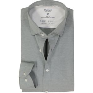 OLYMP - 24/7 Level 5 - Body Fit Overhemd - Grijsgroen - Strijkvriendelijk