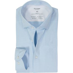 OLYMP - 24/7 Level 5 - Overhemd - Lichtblauw - Body Fit, Structuurweving, Easy Iron