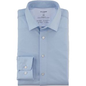 Olymp Luxor 24/7 modern fit business overhemd lichtblauw jersey