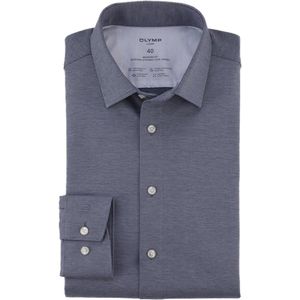 Olymp - 24/7 Modern Fit Overhemd - Grijs - Jersey - Katoen/Spandex