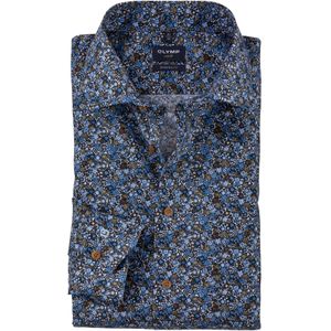 OLYMP - Modern Fit Overhemd - Marine Blauw - Popeline