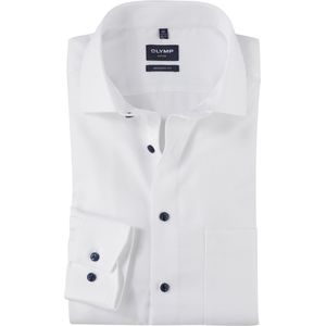 OLYMP modern fit overhemd, structuur, wit