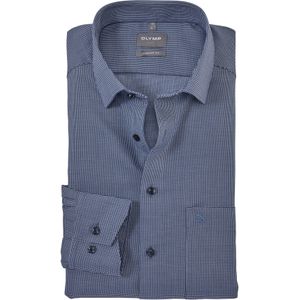 OLYMP comfort fit overhemd, structuur, marine blauw