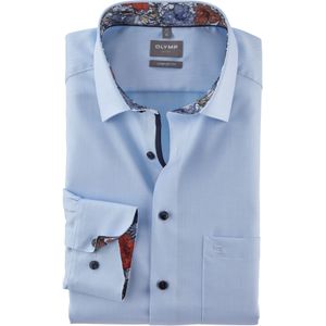 OLYMP comfort fit overhemd, structuur, lichtblauw