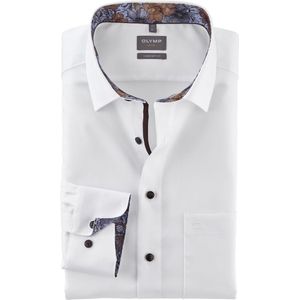 OLYMP comfort fit overhemd, structuur, wit