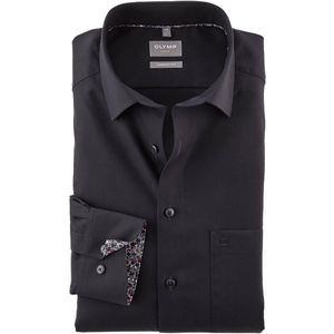 Olymp Luxor - Comfort Fit - Overhemd - Zwart - 100% Katoen