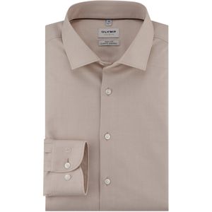 Olymp - Level Five - Overhemd - Beige - Katoen/Polyester/Elastaan