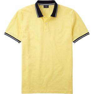 OLYMP - Korte Mouwen Polo - Geel - 100% Katoen - Licht Getailleerd