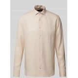 OLYMP SIGNATURE Overhemd - Beige - Linnen - Tailored Fit