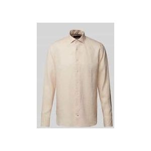 OLYMP SIGNATURE Overhemd - Beige - Linnen - Tailored Fit