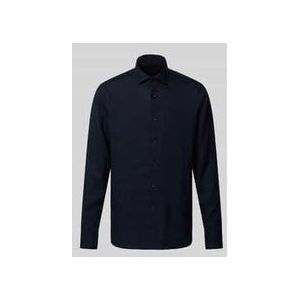 OLYMP SIGNATURE Casual Overhemd, tailored fit, Kent, Blauw