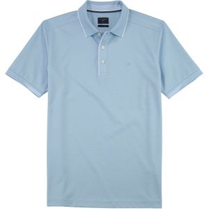 OLYMP - Casual - Polo - Lichtblauw - Tricot Kwaliteit