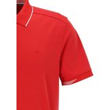 OLYMP - Casual Jersey - Poloshirt - Rood - Korte Knoopsluiting