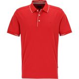 OLYMP - Casual Jersey - Poloshirt - Rood - Korte Knoopsluiting
