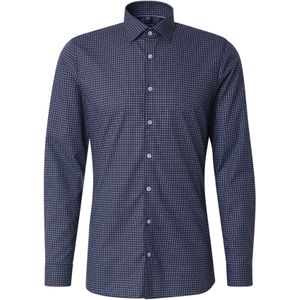OLYMP - Overhemd - Donkerblauw - Poplin - Slim Fit