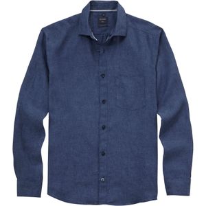 OLYMP - Overhemd - Royal Blauw - Poplin - Regular Fit