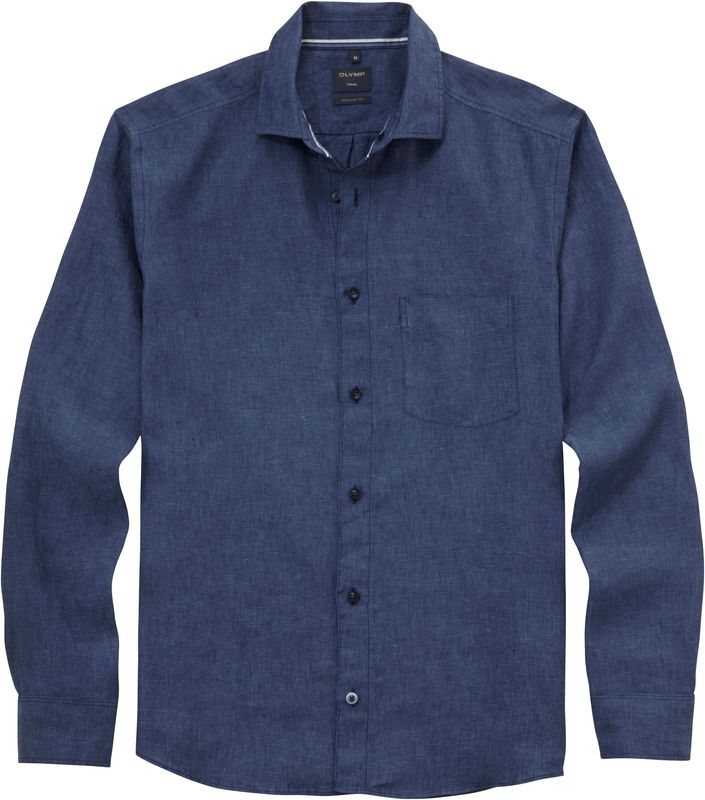 OLYMP - Overhemd - Royal Blauw - Poplin - Regular Fit