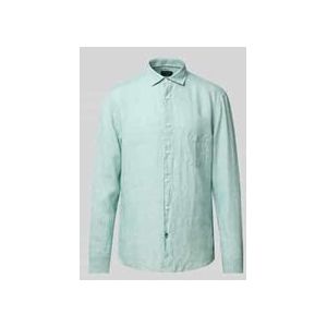 OLYMP - Casual Regular Fit - Overhemd - Groen - Popeline, Easy Iron