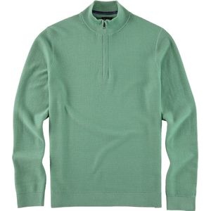 OLYMP - Modern Fit - Schipperstrui - Smaragd Groen - Katoen - Korte Rits