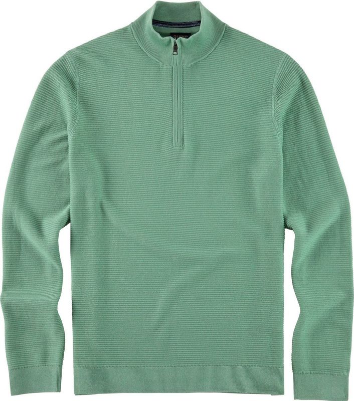 OLYMP - Schipperstrui - Smaragd Groen - Katoen - Korte Rits