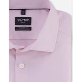 OLYMP 24/7 Modern Fit Overhemd - Twill - Roze - Strijkvriendelijk