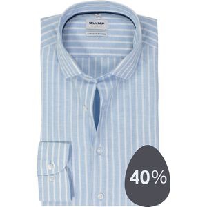 OLYMP - Overhemd - Lichtblauw - Poplin - Body Fit