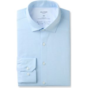 Olymp - Overhemd - Lichtblauw - Katoen/Elastaan - Super Slim Fit