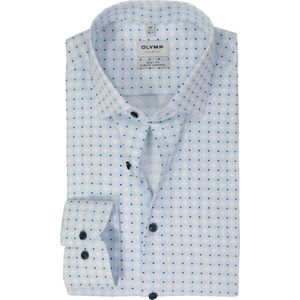 OLYMP - 24/7 Level 5 - Body Fit Overhemd - Lichtblauw - Mouwlengte 7 - Strijkvriendelijk