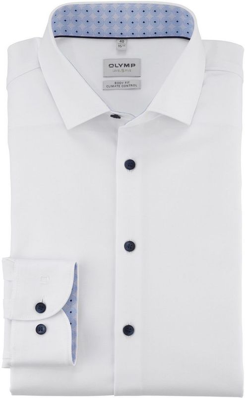 OLYMP - 24/7 Level 5 - Overhemd - Wit - Strijkvriendelijk