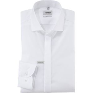 OLYMP - Level 5 - Overhemd - Wit - Body Fit, Twill, Lange Mouwen