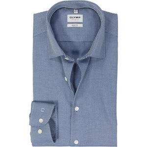 OLYMP - Level - Overhemd - Royal Blauw - Structuurweving - Body Fit