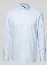 OLYMP - Blauw Gestreept Overhemd - 100% Katoen - Kent Kraag - Lange Mouwen