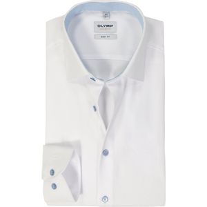 OLYMP - Level 5 - Overhemd - Wit - Structuurweving - Body Fit