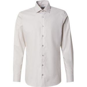 OLYMP - Overhemd - Beige - Katoen - Kent Kraag - Lange Mouwen