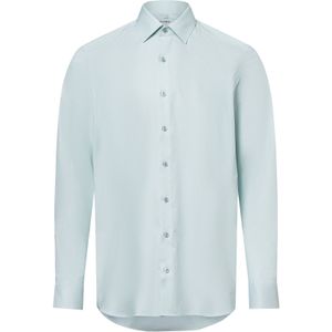 OLYMP - Groen Effen Overhemd - Katoen - Kent Kraag - Lange Mouwen